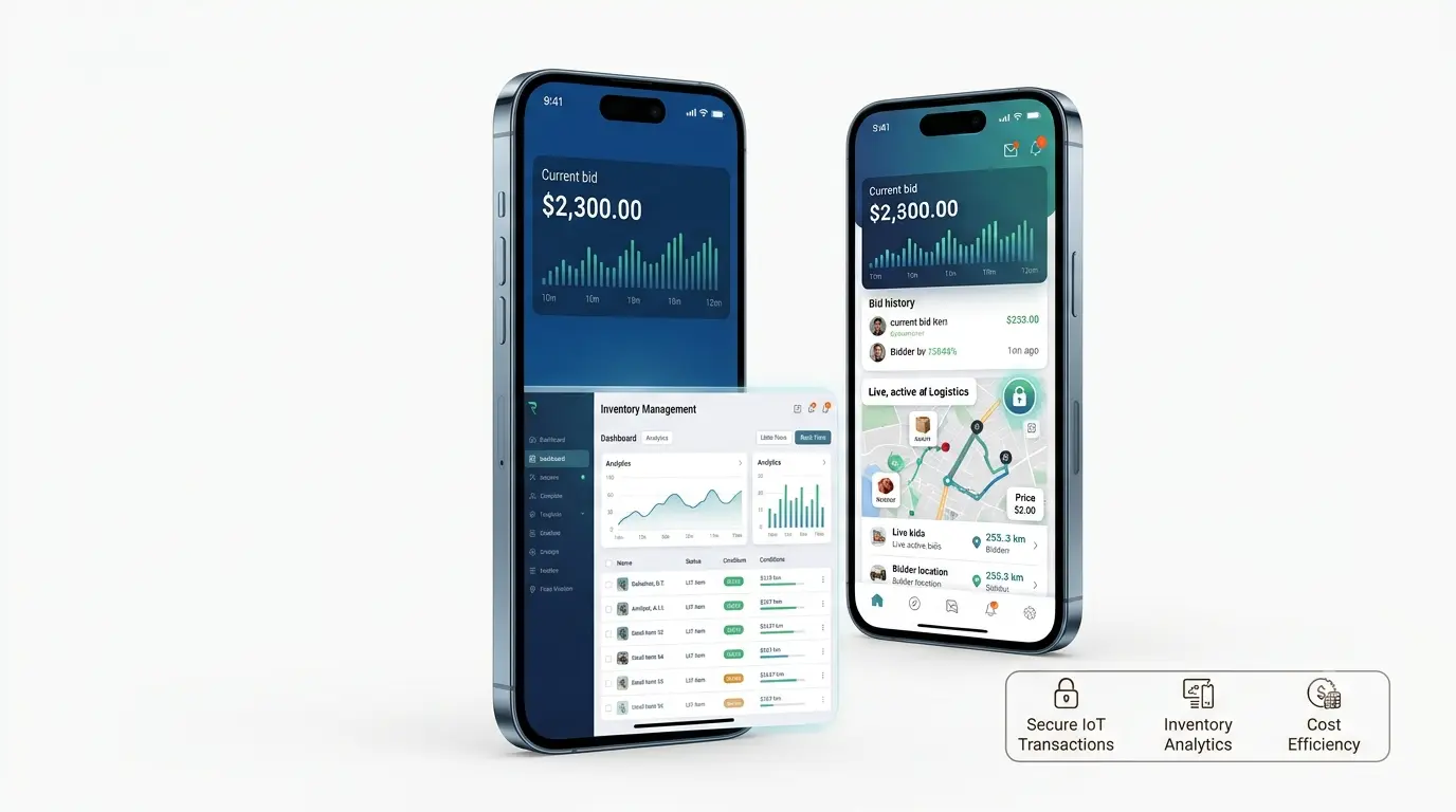 Online auction platform mockup