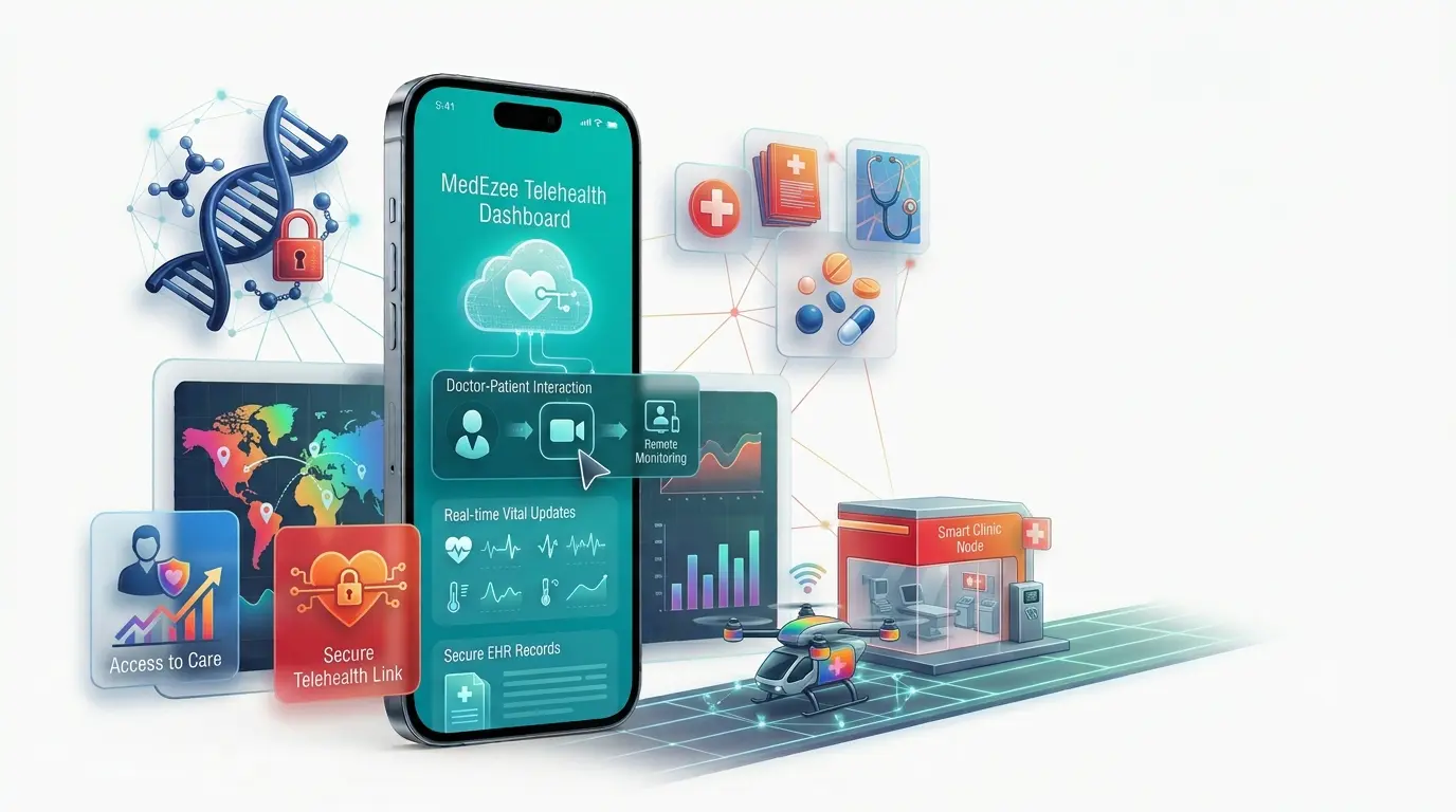 MedEzee healthcare app mockup